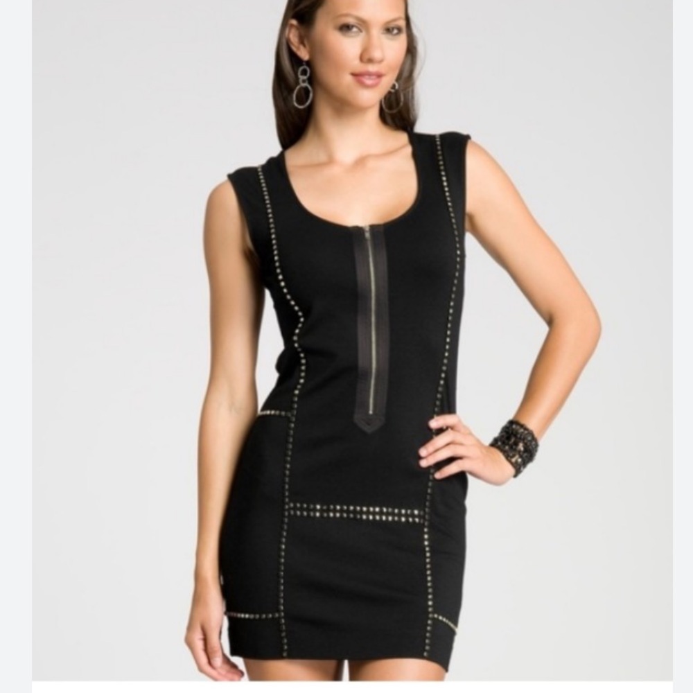 Guess by Marciano Studded Sleeveless Mini Dress Black